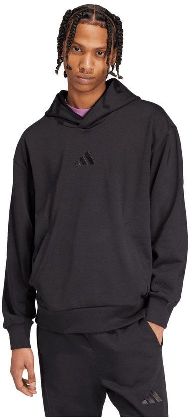adidas ALL SZN Fleece Fleecetrui Heren Zwart - Maat L