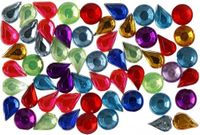 Merkloos Plak diamantjes - 180 stuks - gekleurd - 5 mm