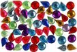 Merkloos Plak diamantjes - 180 stuks - gekleurd - 5 mm