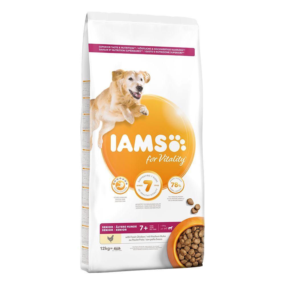 Iams for Vitality Dog Senior & Mature Large Kip hondenvoer - 12 kg