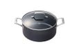 Kyocera Keramische kookpan, kookpan met keramische antiaanbaklaag, 24 cm, vrij van PFAS/PTFE, handgrepen van roestvrij staal, geschikt voor alle warmtebronnen, inclusief glazen deksel, CSTP-09