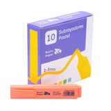 RAYLU PAPER Fluorescerende markeerstiften met afgeschuinde punt, verpakking met 10 markeerstiften met lijnbreedte van 2-5 mm, fluorescerende markers voor organisatie (pasteloranje)