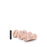 M for men 3 masturbators met glij-eigenschappen beige
