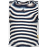 Vingino Girls Basic-crop Rib Top Stripe Top Dark Blue Taille: 6