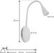 Lindby LED wandlamp met dimmer, CCT, 1 licht, wit