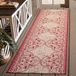 Safavieh Isla BHS174Q-28 multifunctioneel tapijt, geweven polypropyleen, 62 x 240 cm, rood/crèmekleurig