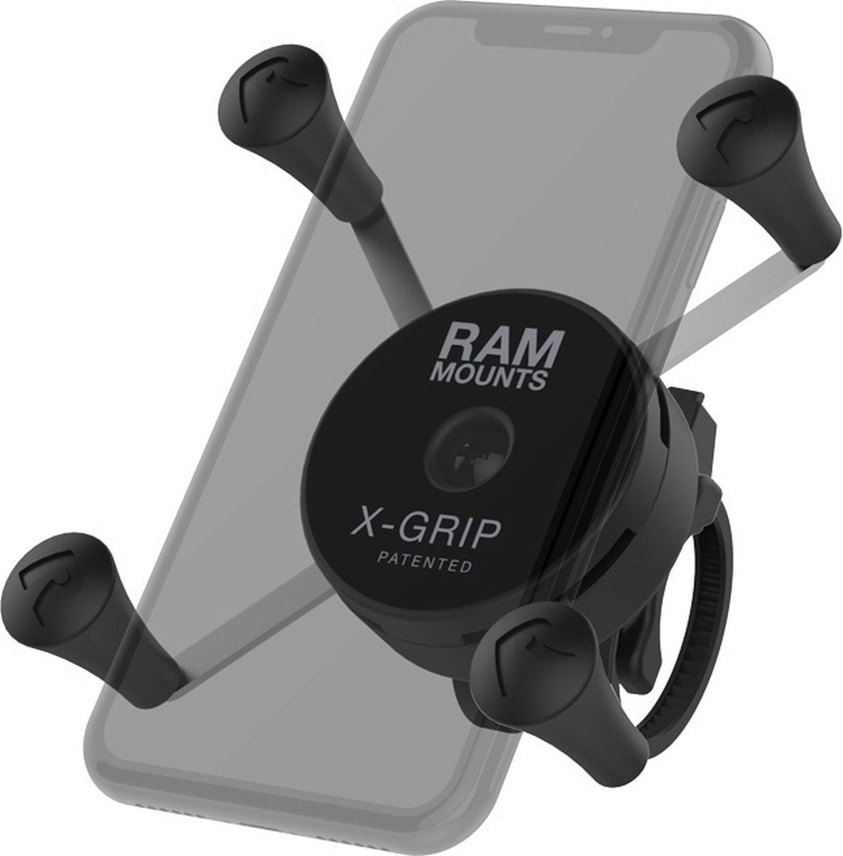 RAM Mount X-Grip® Telefoonhouder met laag profiel stuurbasis met tie-rips RAP-460Z-UN7U