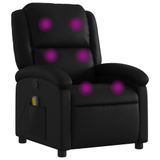 vidaXL Elektrische Massagestoel Zwart Kunstleer