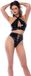 Mapale Mapalé Sexy Twee-delige Halterset met Laced Panty - L - Glanzend - Zwart