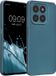 kwmobile metallic telefoonhoesje van TPU - geschikt voor HONOR 400 Smart 5G / X7d - Metallic carabisch blauw