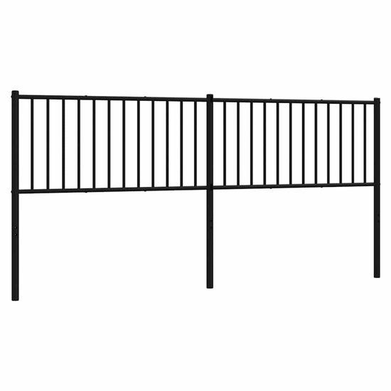 vidaXL Hoofdbord Metaal Zwart 193 cm