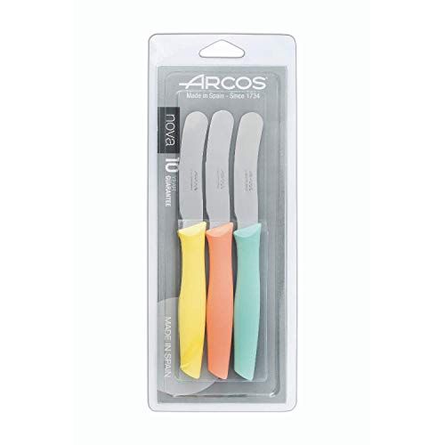 Arcos Nova - Set van 3 botermessen - roestvrij staal - 70 mm - Diverse kleuren