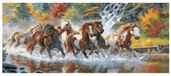 Peinture diamant pour adultes, avec images d'animaux et de paysages, taille 110x50 cm