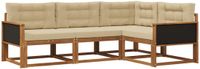 vidaXL - Acacia Hout Loungeset - Hoek Loungeset - 4-zits - Natuurlijk en Beige