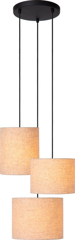 Lucide MAYA Hanglamp - Ø 46 cm - Beige - 3xE27