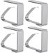 Merkloos / Sans marque Tafelkleed klemmen - 8x stuks - RVS metaal - 5 x 4 cm - zilver