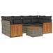 vidaXL 7-delige Loungeset met kussens, polyrattan, grijs