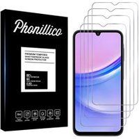 Phonillico® Gehard glas voor Samsung Galaxy A15 4G / A15 5G [Pack 4]