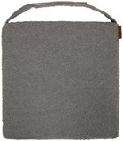 JJA Coussin d'assise carré avec fermeture velcro et housse amovible SOLFIA Gris ardoise 40 x 40 cm