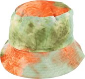 MustHaves Bucket Hat - Tie Dye - Groen/Oranje - Unisex - One Size
