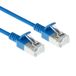 ACT Blauwe 1,5 meter LSZH S/FTP CAT6A slimline patchkabel snagless met RJ45 connectoren