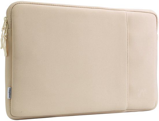 imoshion Laptop sleeve met vak - Laptop Hoes geschikt voor 13 / 13.3 / 13.6 inch - Sandstone
