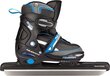 Nijdam Norenschaats Junior Verstelbaar - Semi-Softboot - Zwart/Zilver/Blauw - Maat 30-33