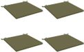 vidaXL - Coussin de siège - SOEST - 4 pièces - Vert olive