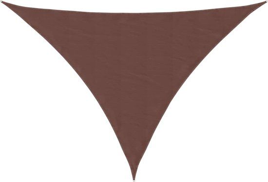 vidaXL Zonnescherm Driehoekig 5x6x6m Oxford Stof Bruin