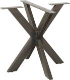 vidaXL Eettafelpoot Spider Vorm Staal Naturel