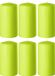 Enlightening Candles 6x bougies cylindriques vert citron vert 6 x 10 cm 36 heures de combustion - Bougies parfumées vert citron vert