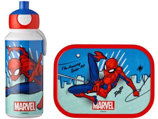 Mepal Campus Lunch Set - Spiderman - Lunchbox & Pop-up Drink Bottle