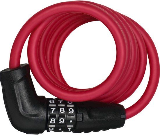 Abus Star 4508C Kabelslot - 150cm - Rood