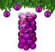 Relaxdays Kerstballen - set van 30 - plastic - Ø 6 cm - onbreekbaar - paars
