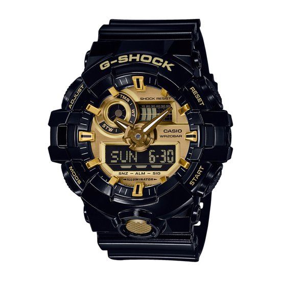 Casio G-Shock GA-710GB-1AER Herenhorloge Zwart Goudkleurig 53 mm