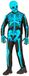 Widmann Neonblauw skeletkostuum voor kinderen - Maat 164
