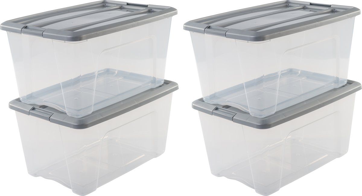 IRIS OHYAMA New Topbox opbergbox - 45 liter - 4 stuks