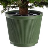 KADAX Kerstboomstandaard, van gerecycled kunststof, dennenboomstandaard voor een echte boom (boomhoogte tot 250 cm, groen)