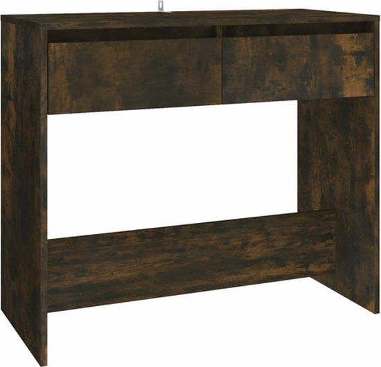 vidaXL Wandtafel 89x41x76,5 cm bewerkt hout gerookt eikenkleurig