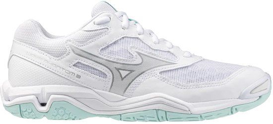 Mizuno Wave Phantom 3 Dames Handbalschoenen Wit/Blauw Tint Maat 42
