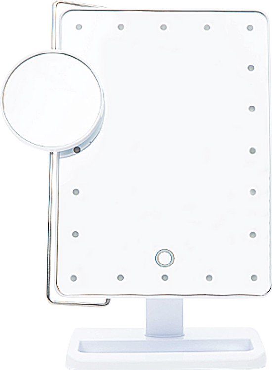 UNIQ Hollywood Make-up Spiegel met LED verlichting en 10x vergroting - Wit