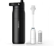 BRITA LARQ Essential waterfles met rietje en waterfilter - Zwart - 680ml