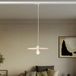 Creative Cables - Projecteur sur rail en bois avec câble textile et abat-jour en forme d'ovni - Ampoule non incluse