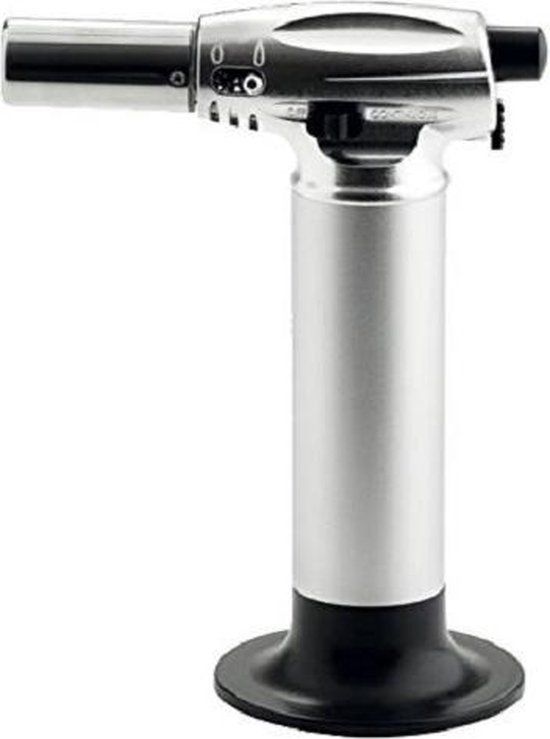 Weis Creme Brulee Brander 18 cm, RVS - Zilver/Zwart