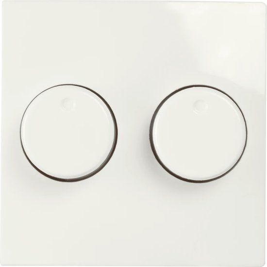 ION Industries Centraalplaat Dimmerknop Duo - E1 - Alpin Wit Glanzend