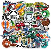 CHPN - 50 Stuks Skateboard Logo Stickers - Vinyl - Voor Kinderen & Volwassenen