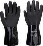 Portwest Chemiebestendige en ESD veilige PVC handschoen - Zwart - M