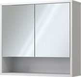 Vicco Eliza Badkamerspiegelkast – 70 x 65 cm met 2 deuren Wit