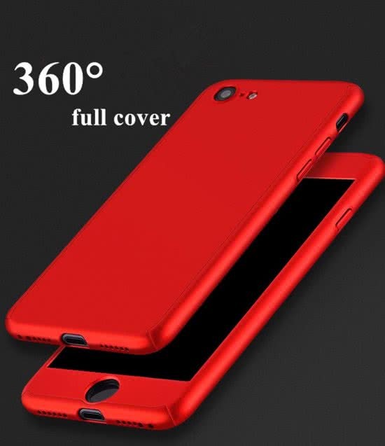 Pretty Things Full cover case 360 graden hoesje - iPhone 7 - rood