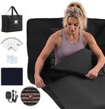 VEVOR couverture de sauna infrarouge avec pierres minérales, 185x90cm, noir